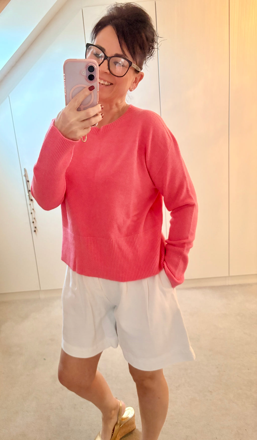 Rosi Slash Neck Italian Knit