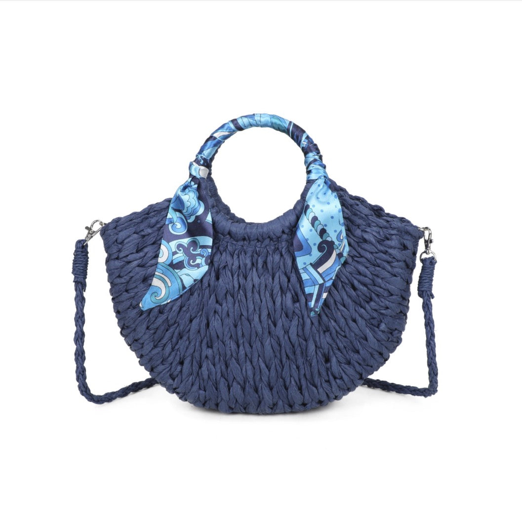Scarf Raffia Bag