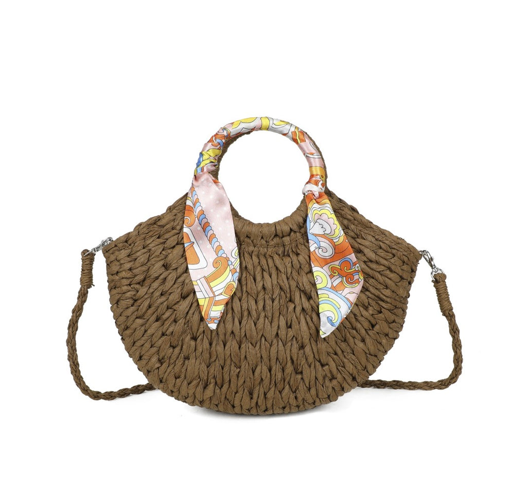 Scarf Raffia Bag