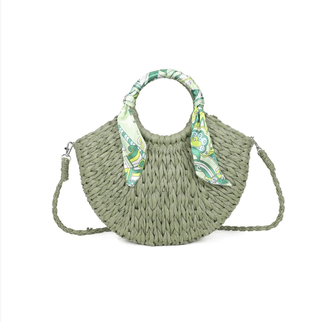 Scarf Raffia Bag