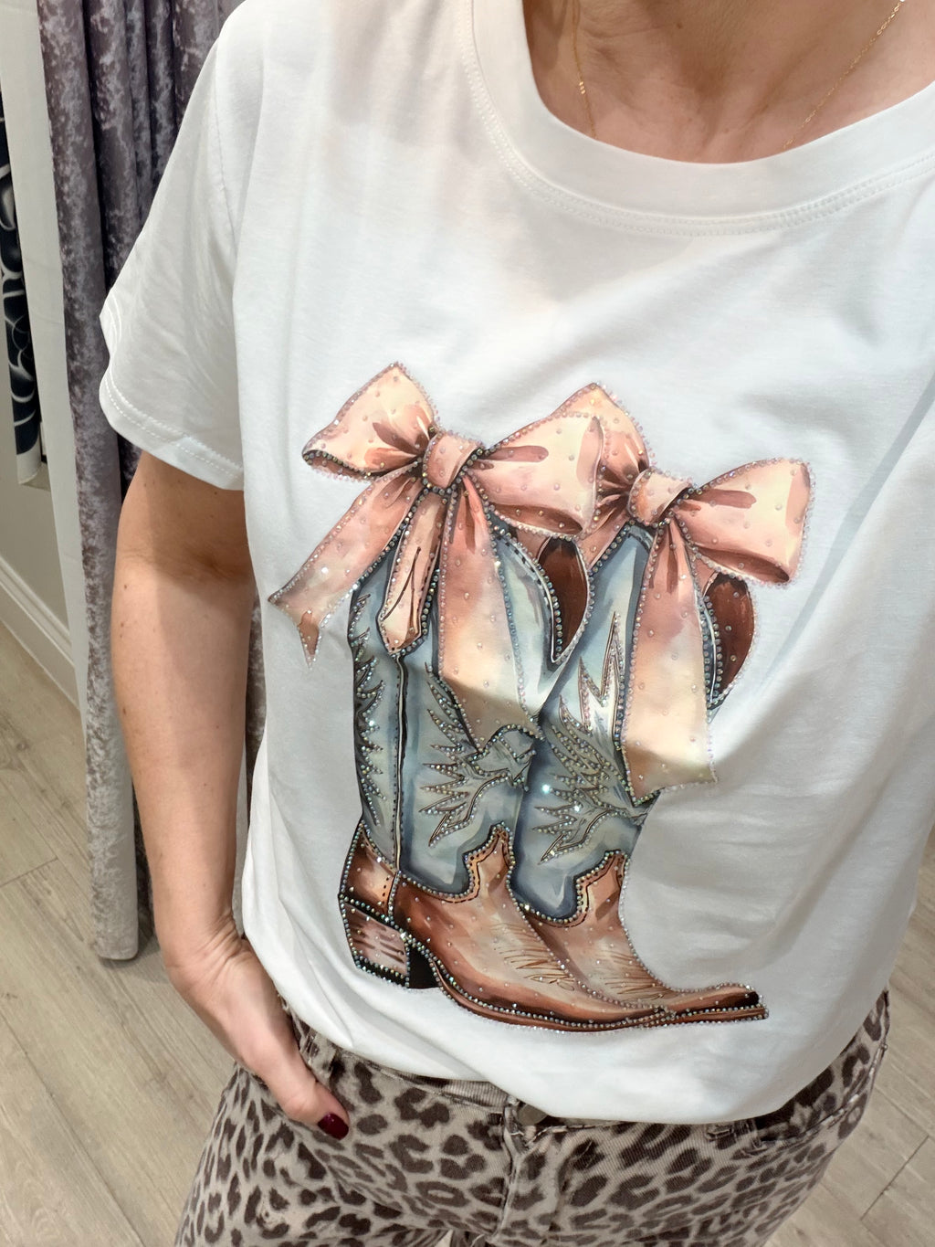 Embellished Cowboy Boots T