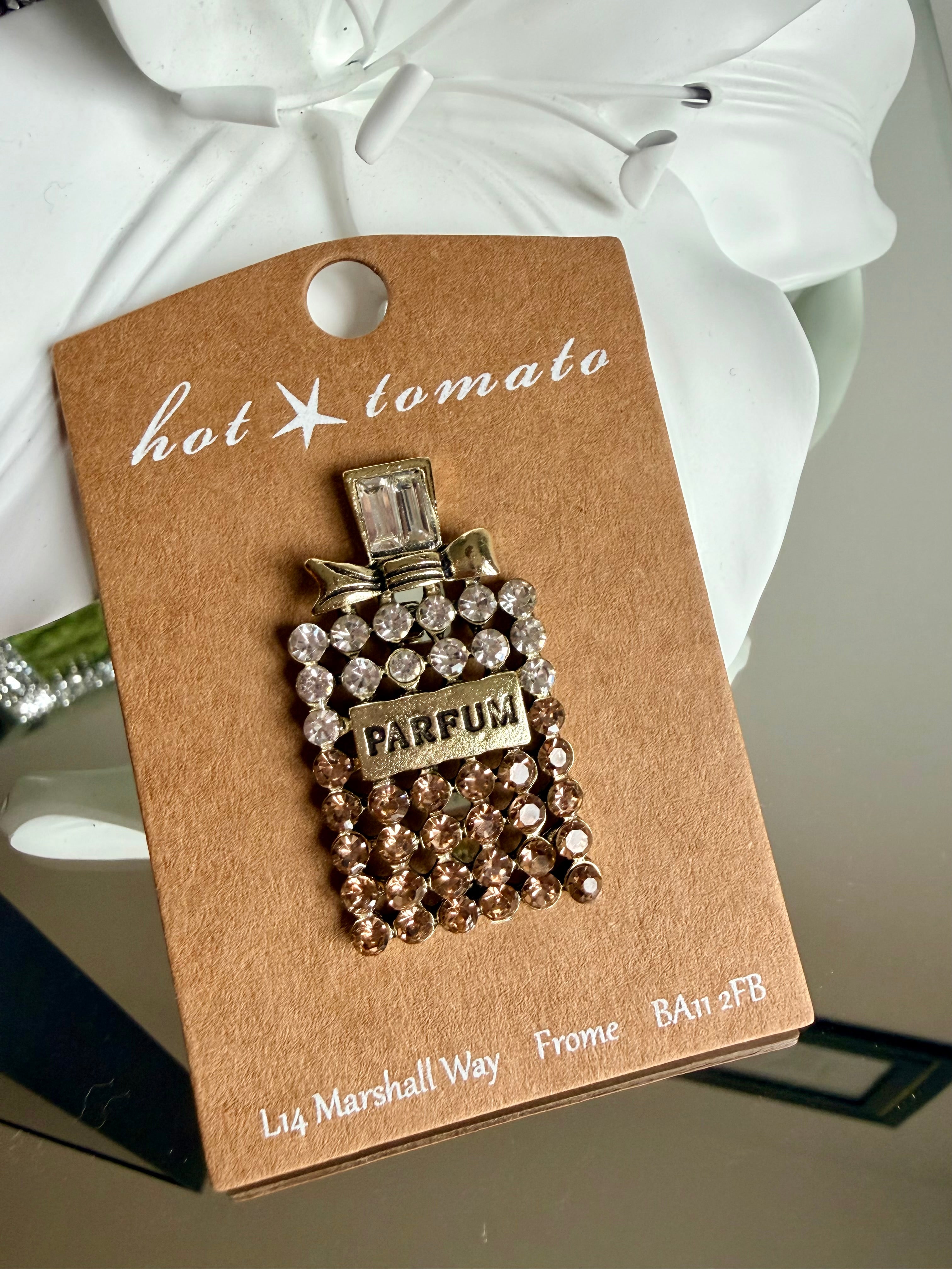 Vintage Parfum Bottle Brooch