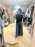 Wide Leg Chambray Trousers