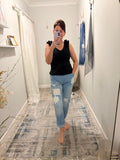 Crochet Flower Denim Magic Trousers