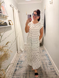 Polka Dot Pleated Floaty Dress