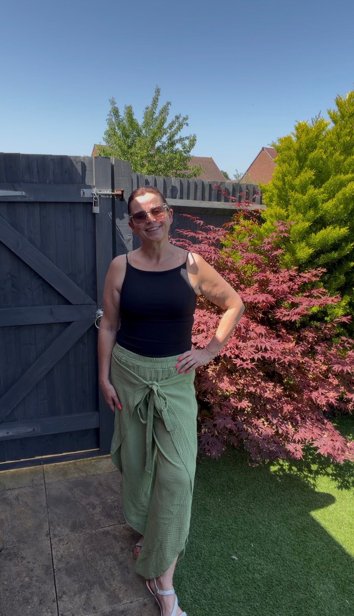 Cheesecloth Wrap Around Trousers