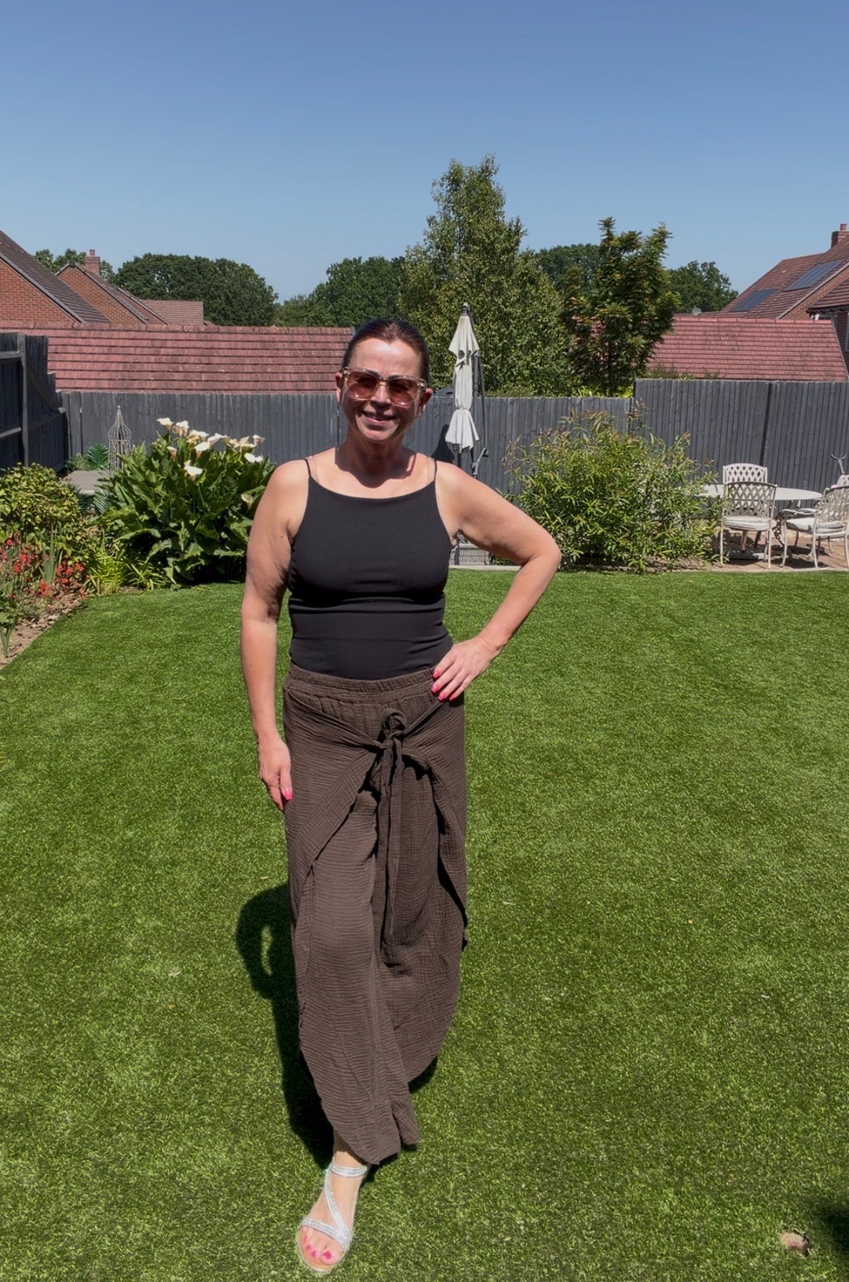 Cheesecloth Wrap Around Trousers