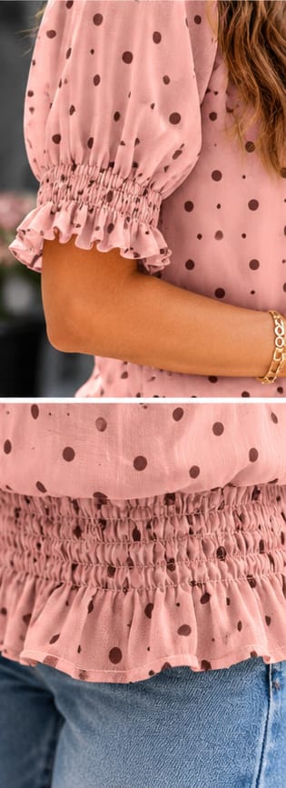 Polka Dot Bardot Top