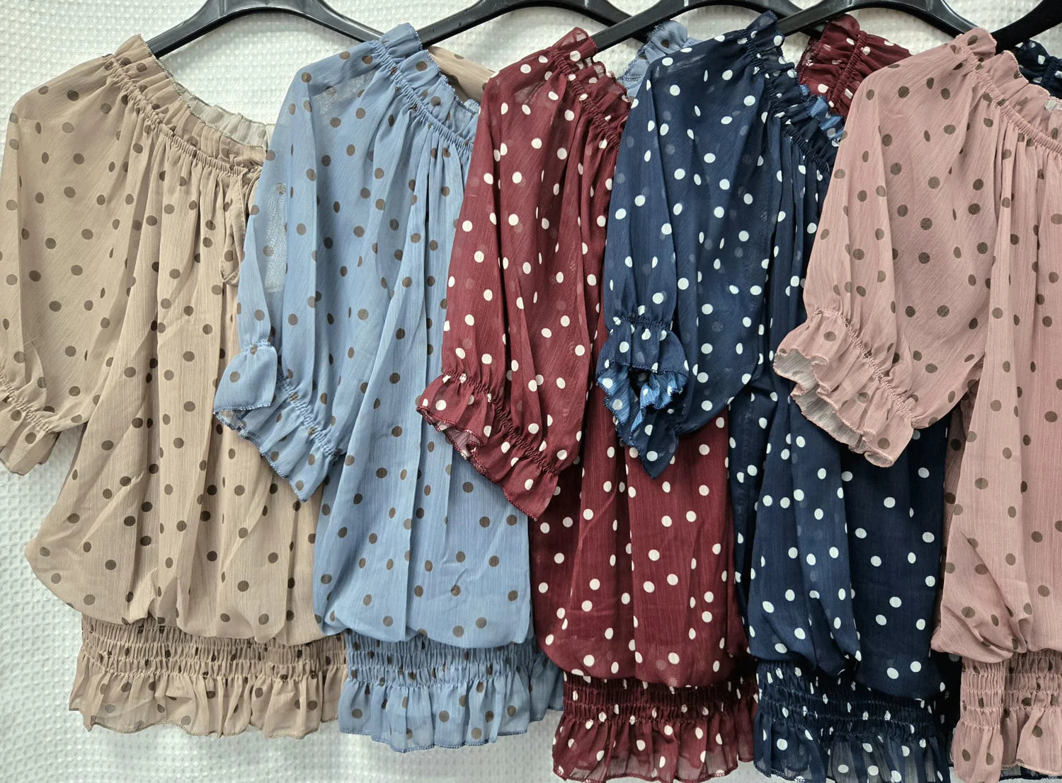 Polka Dot Bardot Top