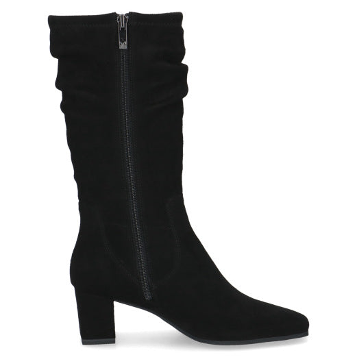 Black Stretch Ruched Boots