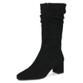 Black Stretch Ruched Boots