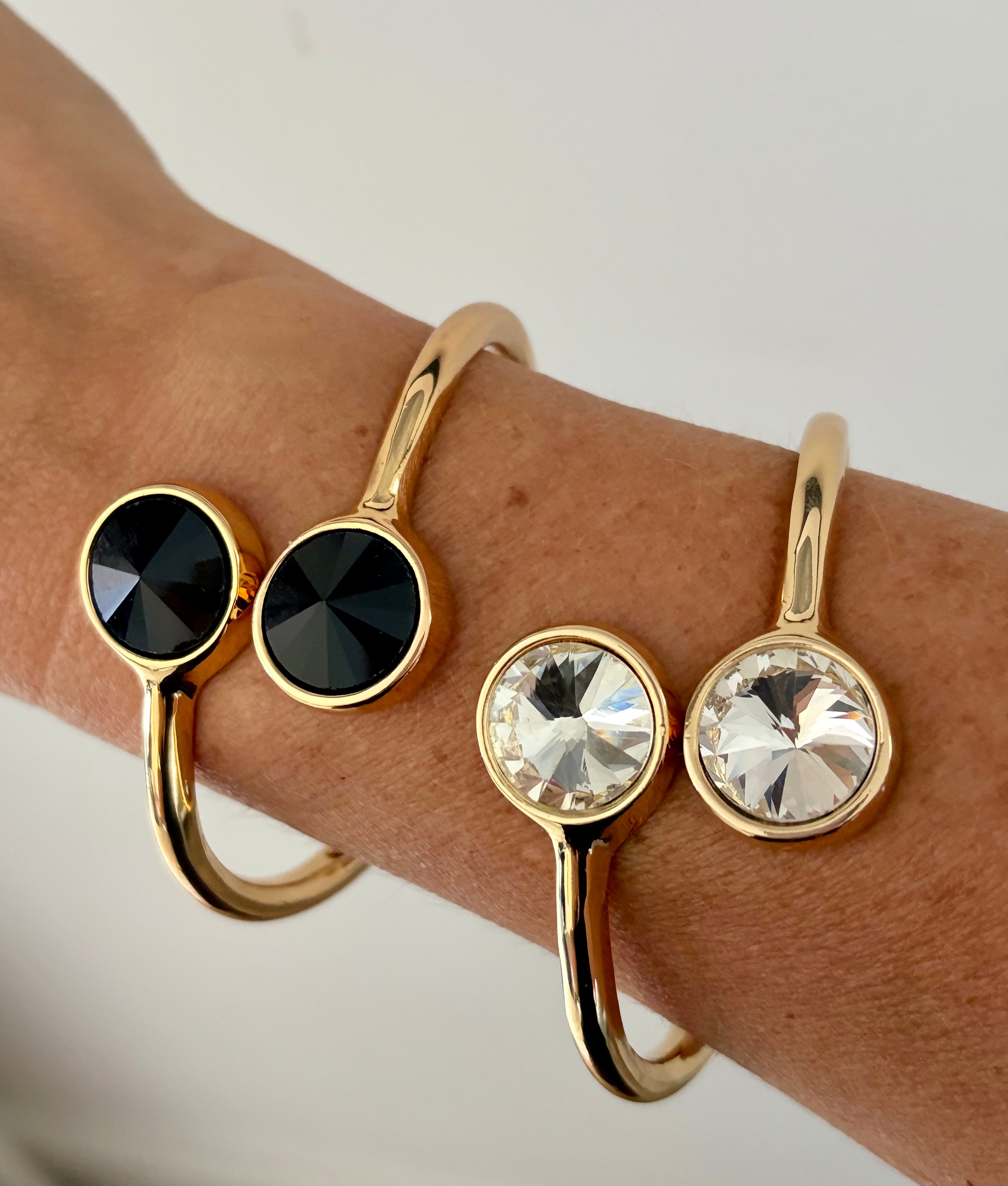 Golden Glam Crystal Bangle