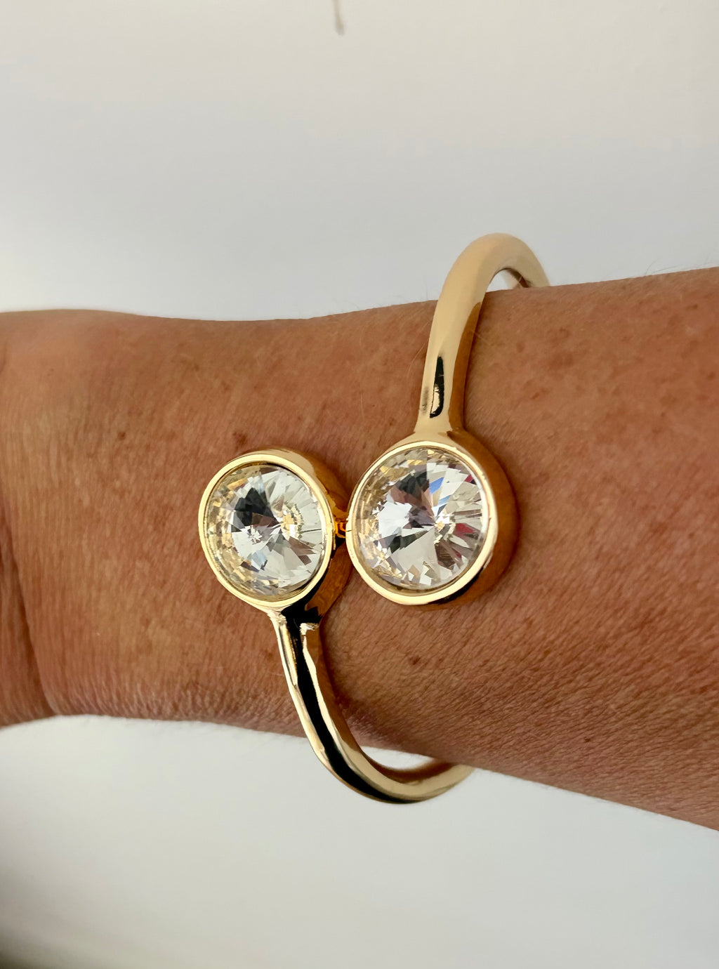 Golden Glam Crystal Bangle