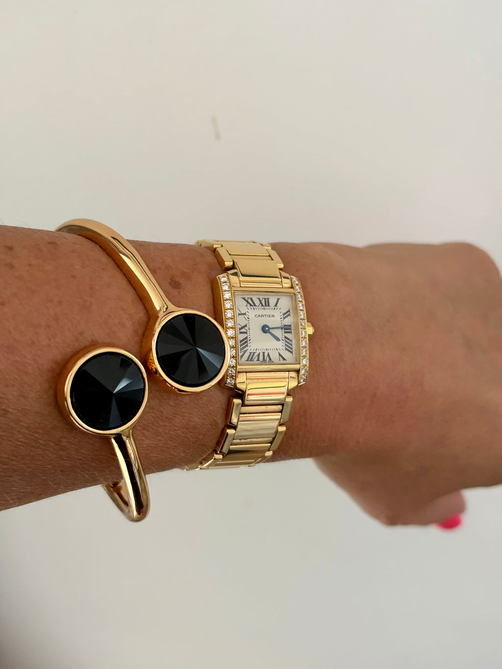 Golden Glam Crystal Bangle