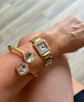 Golden Glam Crystal Bangle