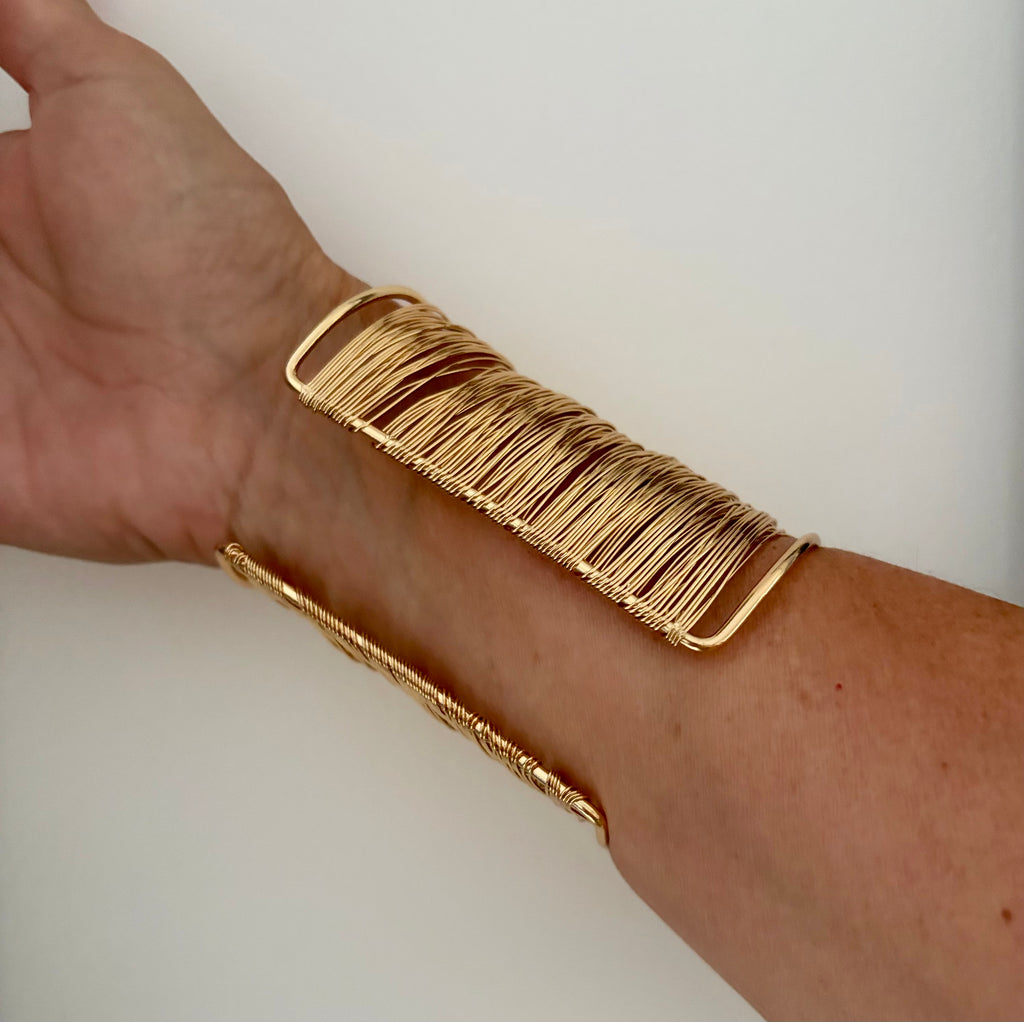 Golden Cascade Multi-Layer Cuff