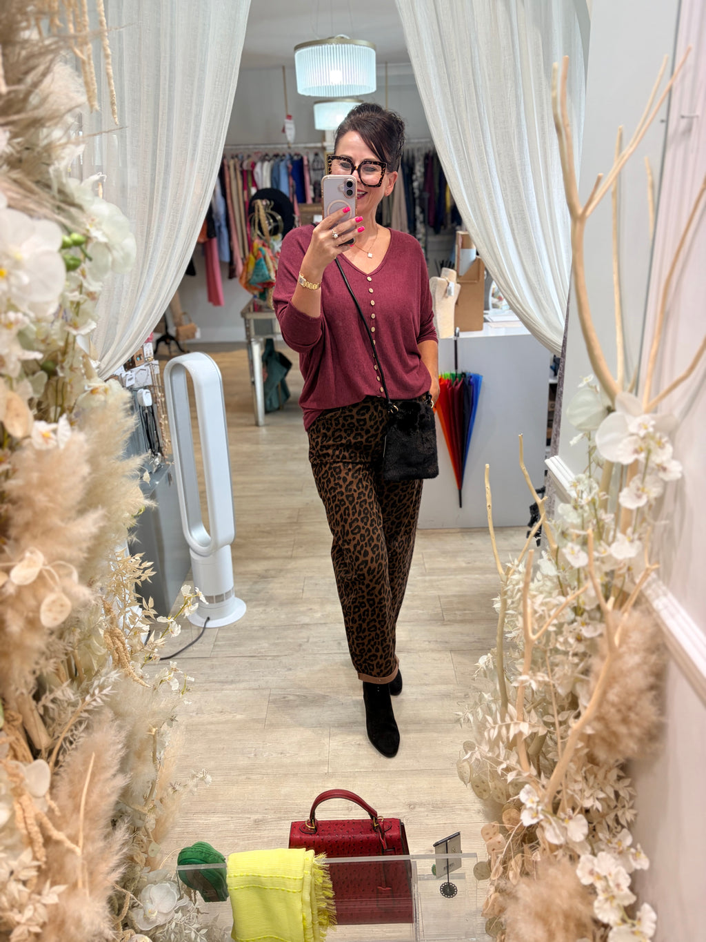 Faux Fur Cross Body Pouch