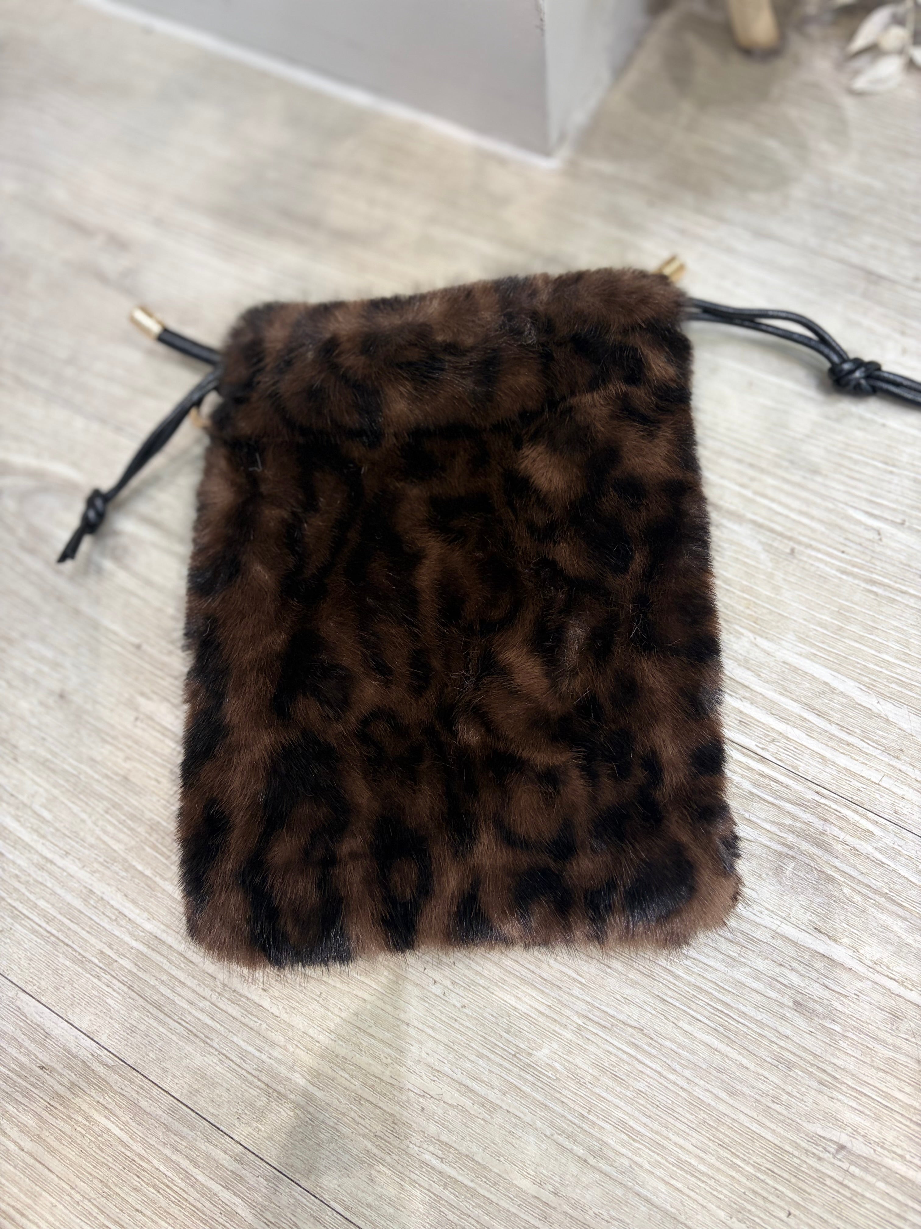 Faux Fur Cross Body Pouch