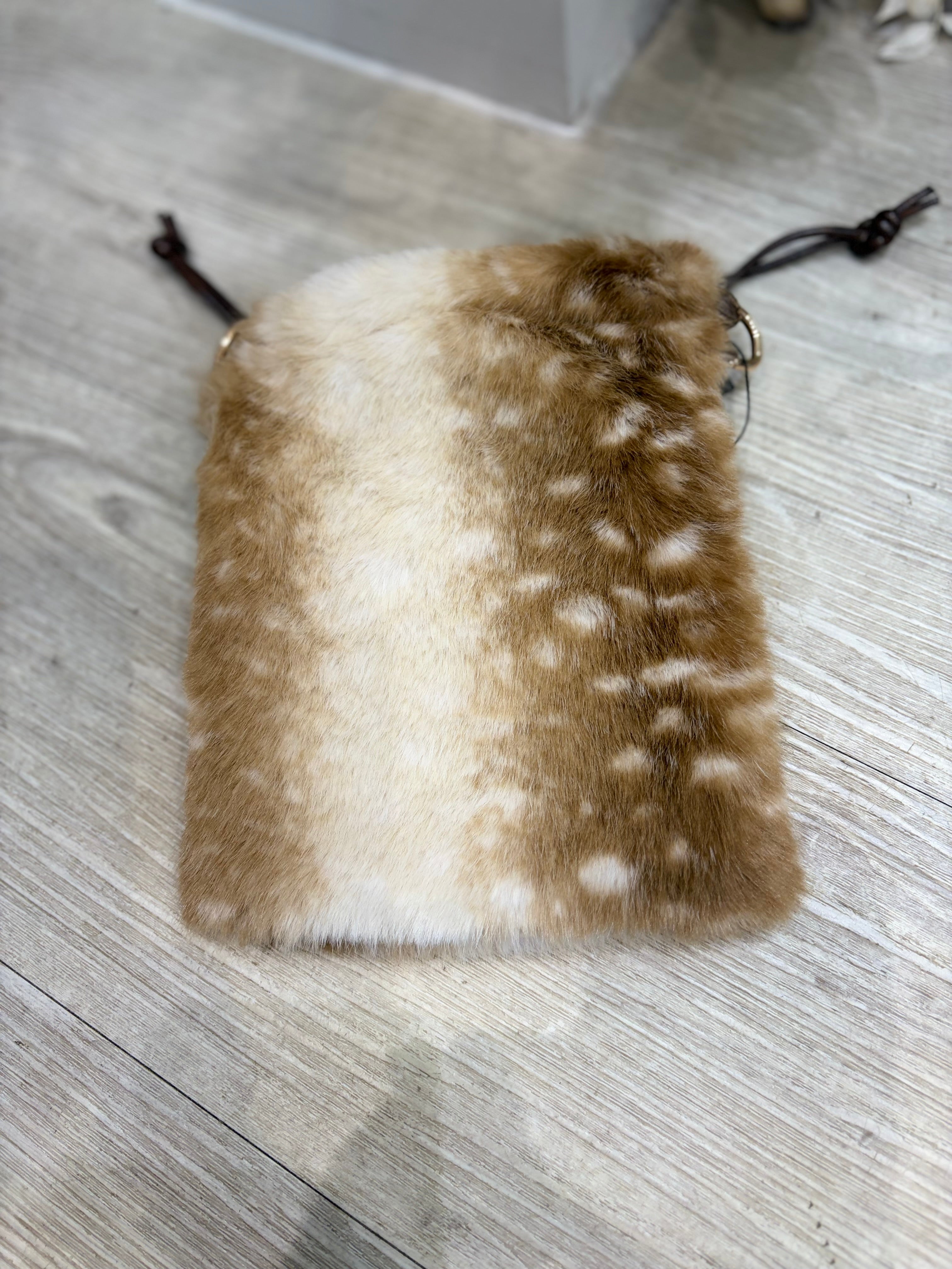 Faux Fur Cross Body Pouch