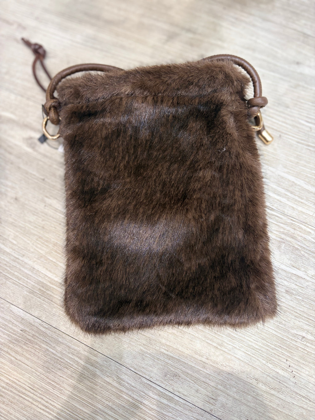Faux Fur Cross Body Pouch
