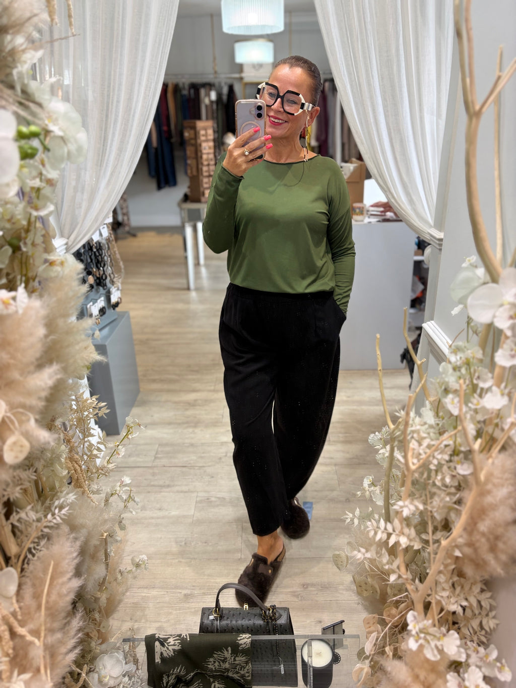 Slash Neck Basic Layering Top