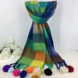 Bright Colours Pom Scarf