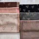 Gold Thread Heart Scarf