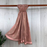 Gold Thread Heart Scarf