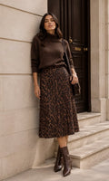 Becky Suedette Leopard Skirt