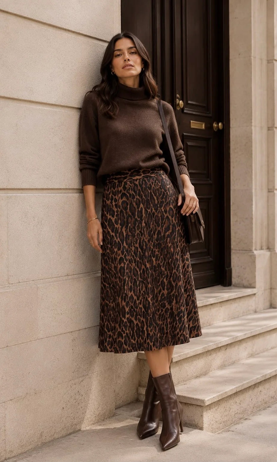 Becky Suedette Leopard Skirt