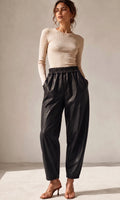 Georgina Leather Look Trousers