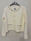 Crystal Embellished Cream Jacket