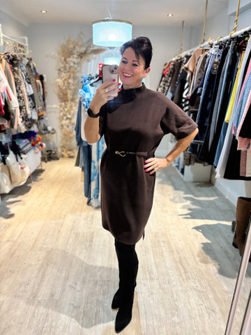 Vanessa Belted Jumper Dress