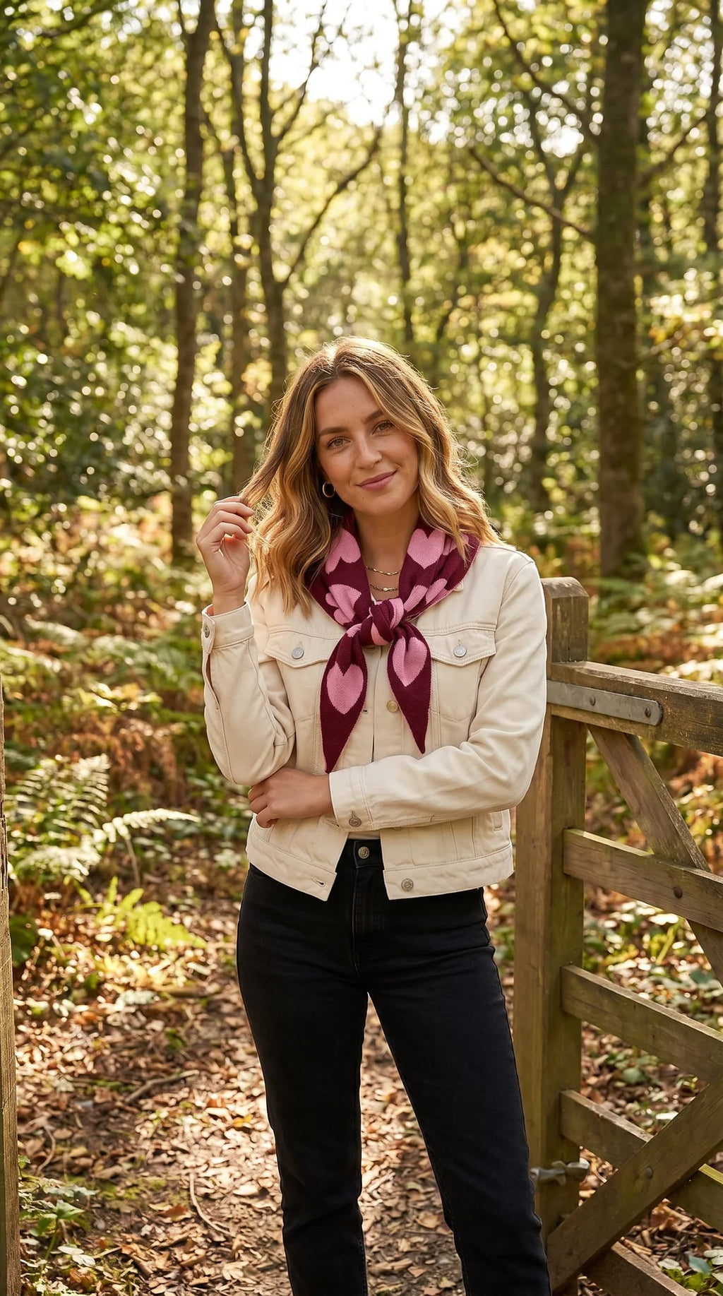Small Knitted Triangle Scarf