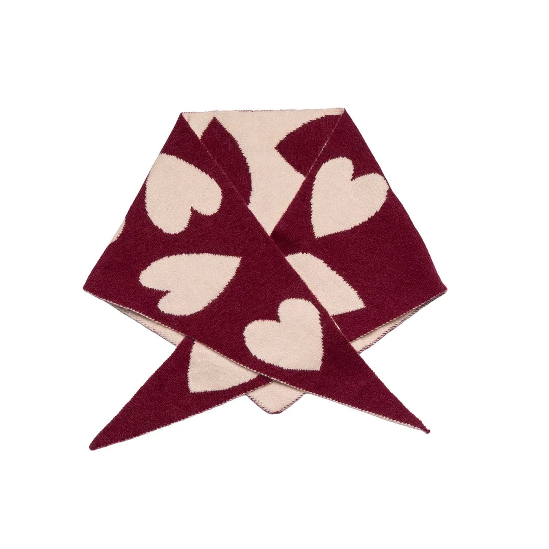 Small Knitted Triangle Scarf