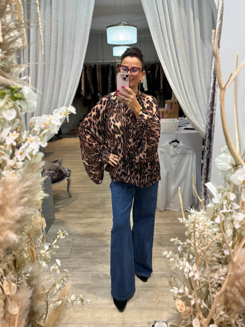 Wide Leg Denim Blue Jeans