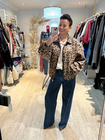 Leopard Bomber Jacket