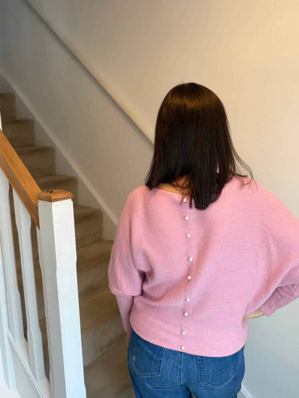 Pearl Back Batwing Jumper