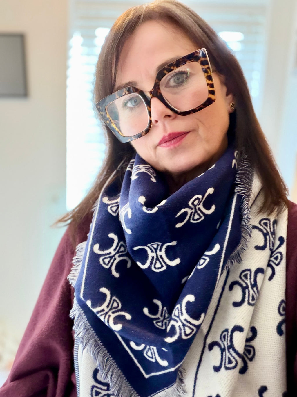 Reversible Triangle Logo Scarf