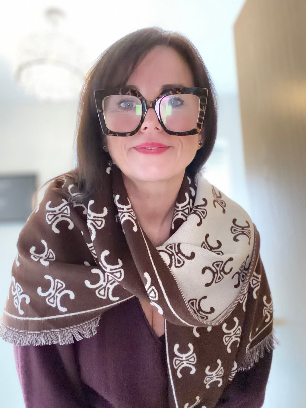 Reversible Triangle Logo Scarf