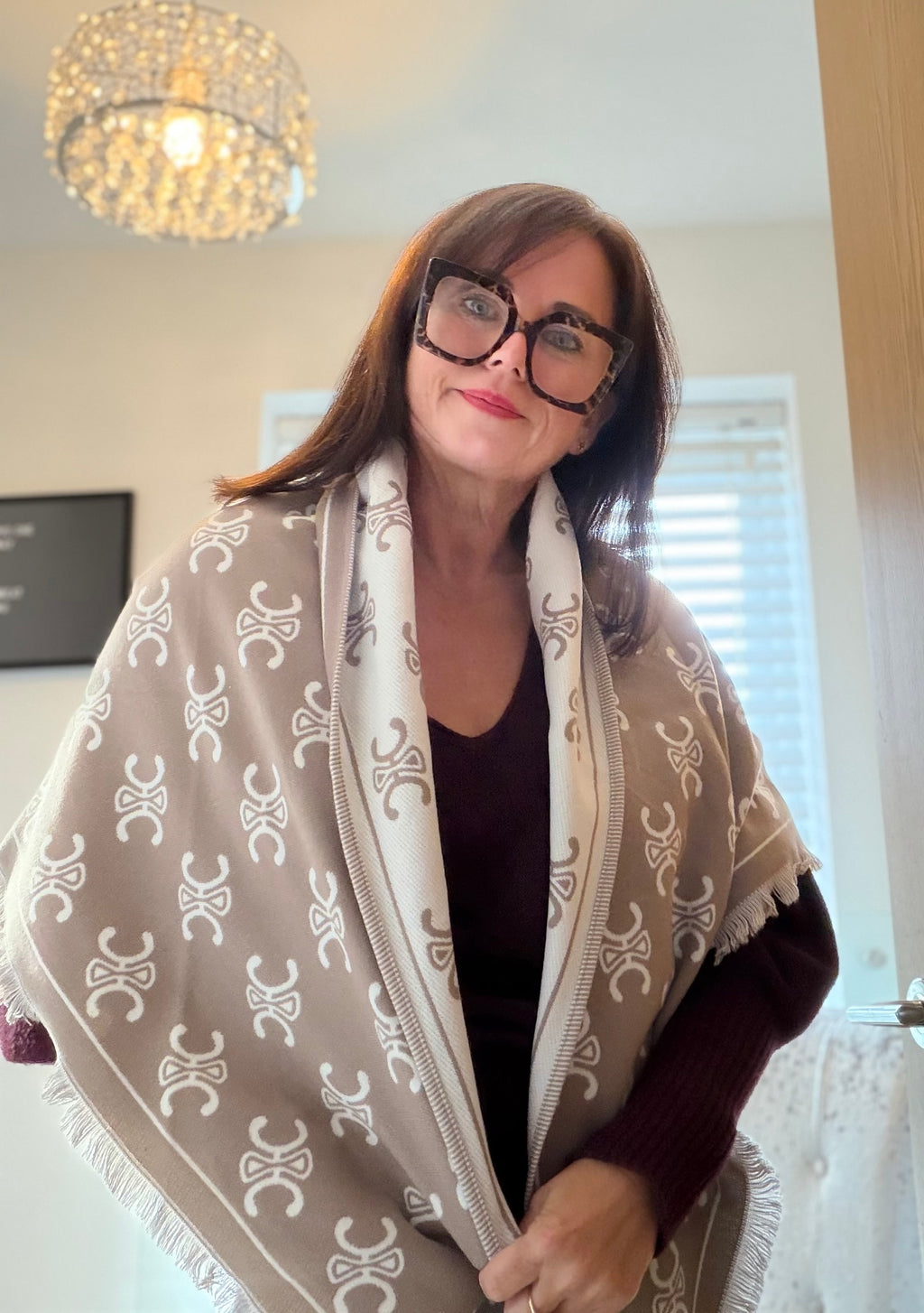 Reversible Triangle Logo Scarf