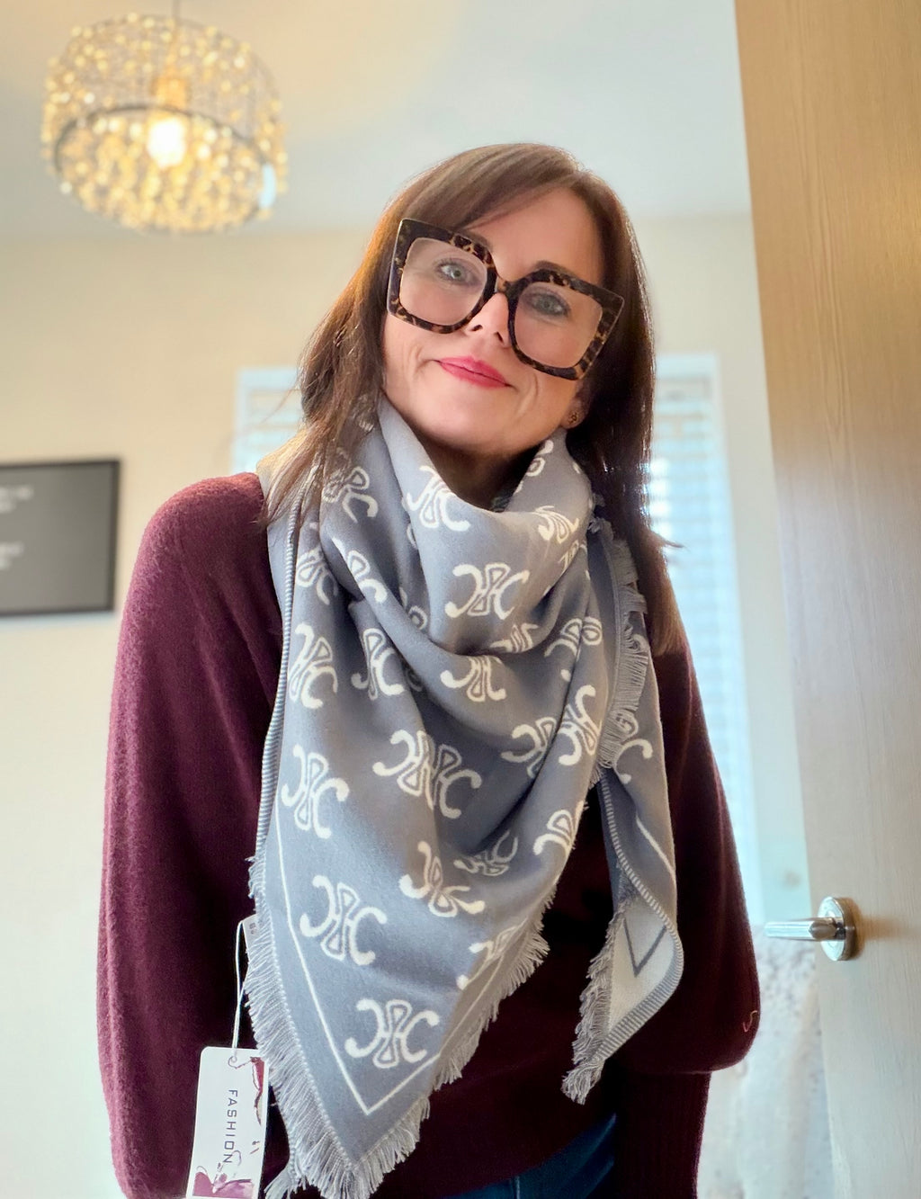 Reversible Triangle Logo Scarf