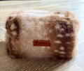 Deer Print Faux Fur Cosmetics Bag