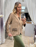 Corduroy Animal Trim Blazer