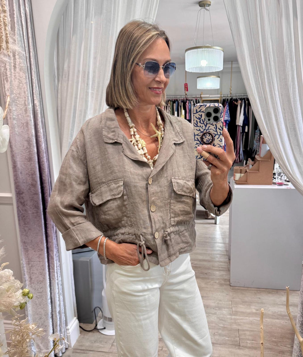 Brooke Linen Shirt Jacket