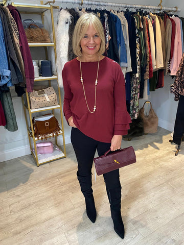 Triple Frill Sleeve Top