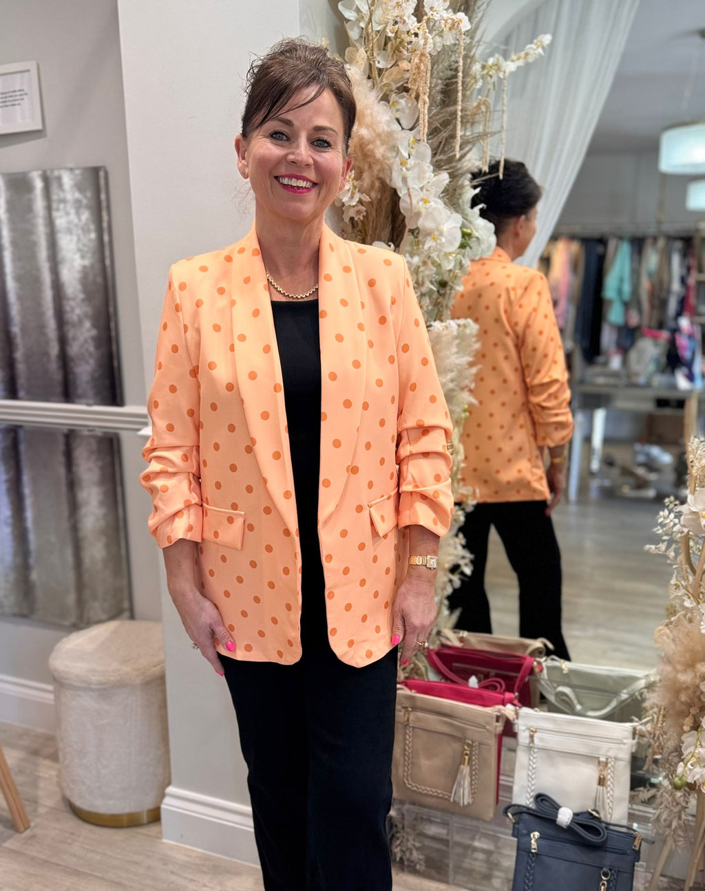 Polka Dot Blazer