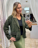 Corduroy Animal Trim Blazer