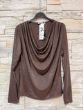 Embellished Drape Front Top