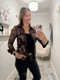 Sequin and Sheer Blouse